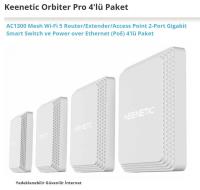 KEENETIC KN-2810-41EN AC1300 Mesh Wi-Fi 5 PoE Router/Extender/AP 2-Port Gigabit 4-Pack